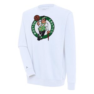Antigua Boston Celtics White Victory Pullover Sweatshirt Eye - catching