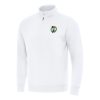 Antigua Boston Celtics Chic White Victory Quarter Zip Mock Sweatshirt