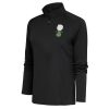 Antigua Boston Celtics Women's Charcoal Shamrock Tribute Half Chic Zip Pullover Top