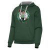 Antigua Boston Celtics Women's Hunter Green Victory Unique Pullover Hoodie