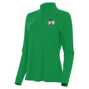 Antigua Boston Celtics Women's Stylish Kelly Green Intent Quarter Zip Top