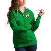 Antigua Boston Celtics Women's Unique Kelly Green Victory Full Zip Hoodie