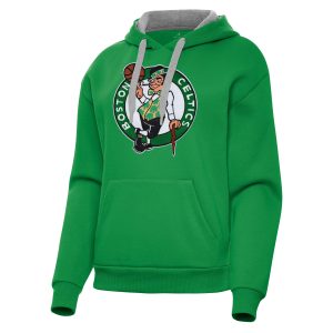 Antigua Boston Celtics Women's Kelly Green Stylish Victory Pullover Hoodie