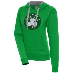 Antigua Boston Celtics Women's Kelly Green Victory Pullover Gorgeous Hoodie