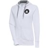 Antigua Boston Celtics Women's White Brushed Chic Metallic Victory Full Zip Hoodie