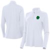 Antigua Premium Boston Celtics Women's White St. Patrick's Day Intent Quarter Zip Top