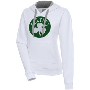 Antigua Boston Celtics Women's White Victory Pullover Stylish Hoodie