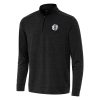 Antigua Trendy Brooklyn Nets Heather Black Bright Quarter Zip Top
