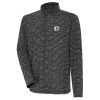 Antigua Brooklyn Nets Heather Black Determined Quarter Zip Unique Top