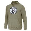 Antigua Brooklyn Nets Heather Olive Cloud Stylish Pullover Hoodie