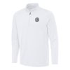 Antigua Brooklyn Nets Premium White Reprocess Quarter Zip Top