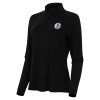 Antigua Brooklyn Stylish Nets Women's Black Intent Quarter Zip Top