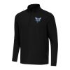 Antigua Charlotte Hornets Black Intent Quarter Zip Elegant Top