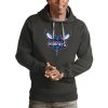 Antigua Charlotte Hornets Charcoal Gorgeous Logo Victory Pullover Hoodie