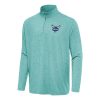 Antigua Charlotte Hornets Eye - catching Heather Aqua Hunk Quarter Zip Top