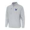 Antigua Charlotte Hornets Heather Gray Certain Quarter Zip Gorgeous Tri Blend Sweatshirt