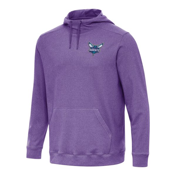 Antigua Charlotte Hornets Heather Purple Cloud Pullover Hoodie Gorgeous