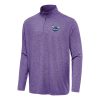 Antigua Stylish Charlotte Hornets Heather Purple Hunk Quarter Zip Top