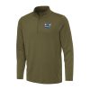 Antigua Trendy Charlotte Hornets Olive Reprocess Quarter Zip Top