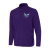 Antigua Charlotte Hornets Purple Unique Perilous Quarter Zip Sweatshirt