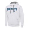 Antigua Charlotte Hornets White Big & Chic Tall Victory Full Zip Hoodie Jacket