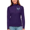 Antigua Charlotte Chic Hornets Women's Purple Tribute Half Zip Top