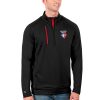 Antigua Chicago Bulls Black NBA 75th Anniversary Generation Quarter Zip Pullover Fabulous Jacket