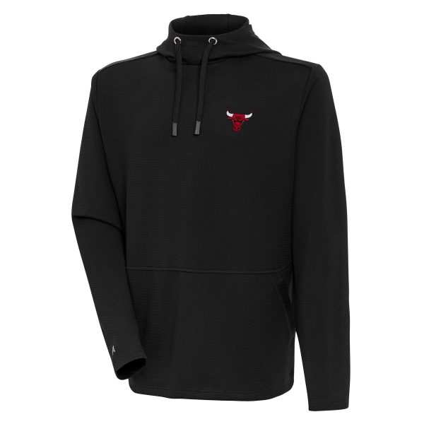 Antigua Fabulous Chicago Bulls Black Pure Honeycomb Pullover Hoodie