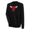Antigua Elegant Chicago Bulls Black Victory Pullover Sweatshirt