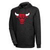 Antigua Chicago Bulls Heather Black Action Pullover Chic Hoodie