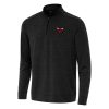Antigua Chicago Bulls Heather Black Bright Elegant Quarter Zip Top