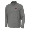 Antigua Fabulous Chicago Bulls Heather Black Subtle Quarter Zip Sweatshirt