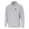 Antigua Chicago Bulls Heather Gray Certain Quarter Zip Tri Blend Eye - catching Sweatshirt
