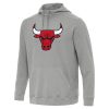 Antigua Chicago Bulls Heather Gray Cloud Pullover Eye - catching Hoodie