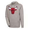 Antigua Chic Chicago Bulls Oatmeal Action Pullover Hoodie