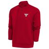 Antigua Chicago Bulls Red Metallic Logo Fabulous Generation Quarter Zip Top