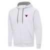 Antigua Chicago Bulls White Big & Tall Victory Full Eye - catching Zip Hoodie Jacket