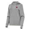 Antigua Chicago Bulls Women's Heather Gray Justice Eye - catching Pullover Hoodie