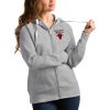 Antigua Chicago Bulls Women's Chic Heathered Gray Victory Full Zip Hoodie