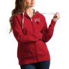 Antigua Chicago Bulls Women's Red Victory Stylish Full Zip Hoodie