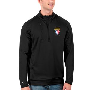 Antigua Cleveland Cavaliers Black NBA 75th Anniversary Stylish Generation Quarter Zip Pullover Jacket