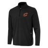 Antigua Cleveland Cavaliers Black Perilous Quarter Zip Fabulous Sweatshirt