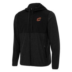 Antigua Cleveland Cavaliers Black Sway Full Unique Zip Hoodie Jacket