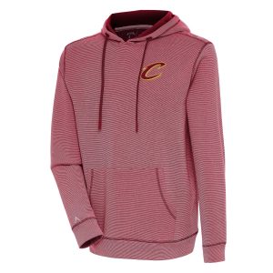 Antigua Cleveland Cavaliers Burgundy Axe Bunker Tri Blend Stylish Pullover Hoodie