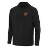 Antigua Cleveland Cavaliers Heather Black Spikes Raglan Quarter Zip Hoodie Chic