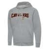 Antigua Cleveland Cavaliers Heather Gray Big & Tall Victory Full Zip Hoodie Jacket Stylish