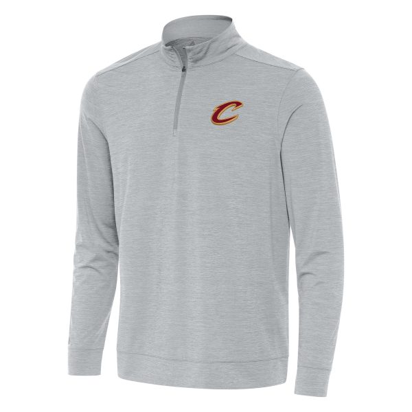 Antigua Cleveland Unique Cavaliers Heather Gray Bright Quarter Zip Top