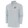 Antigua Cleveland Cavaliers Heather Gray Hunk Quarter Chic Zip Pullover Top