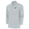 Antigua Elegant Cleveland Cavaliers Heather Gray Hunk Quarter Zip Top