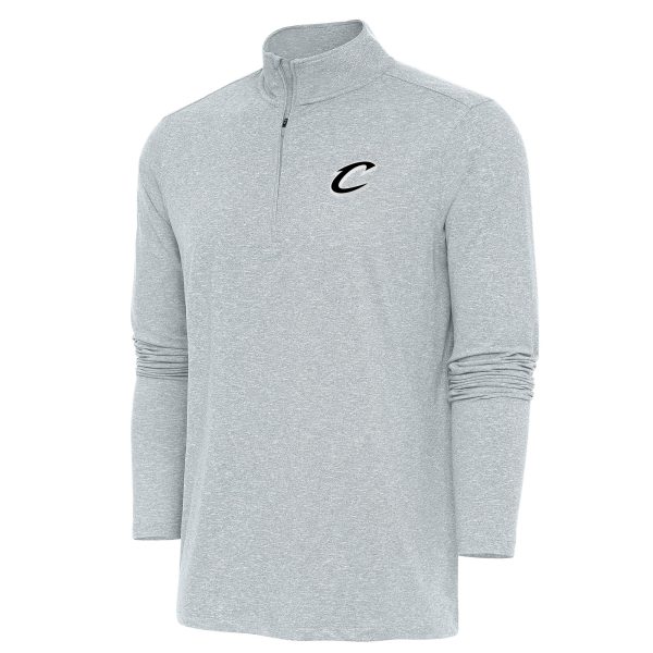 Antigua Elegant Cleveland Cavaliers Heather Gray Hunk Quarter Zip Top